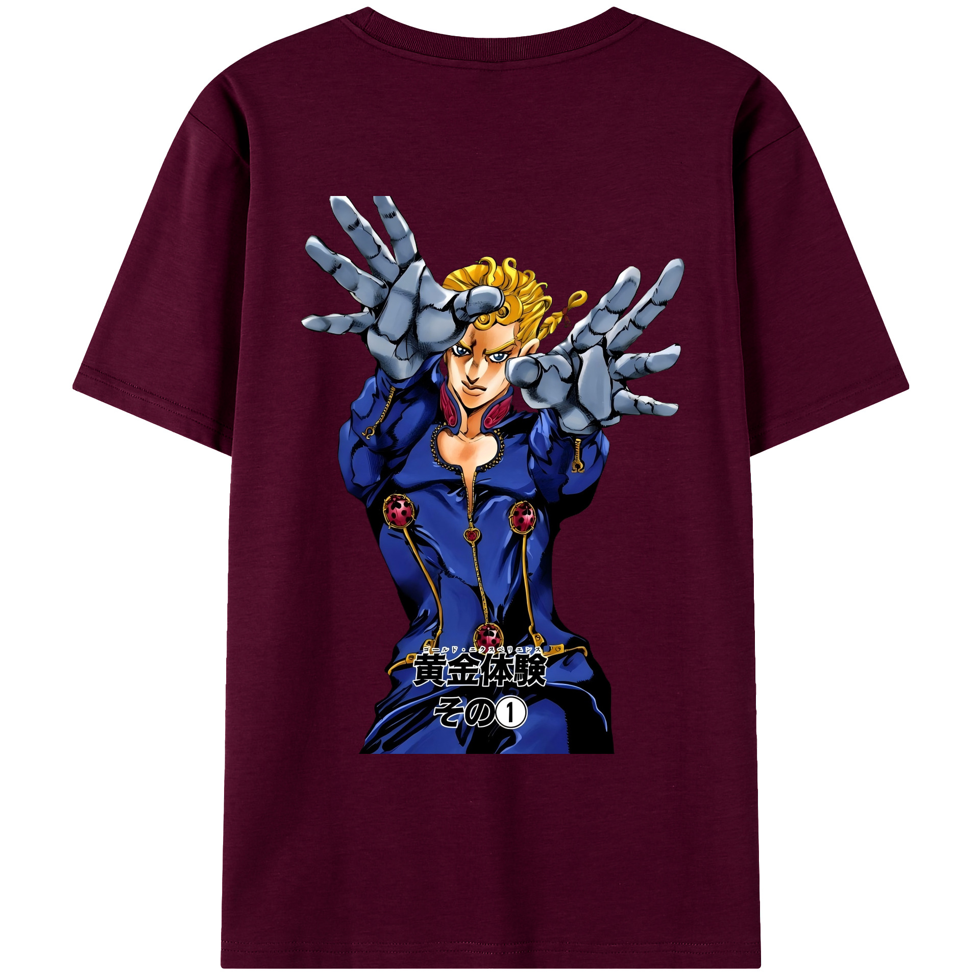 （画像用） ジョジョの奇妙な冒険 ジョルノ?ジョバァーナ JoJo's Bizarre Adventure Giorno Giovanna レディース半袖Tシャツ(バックプリント)